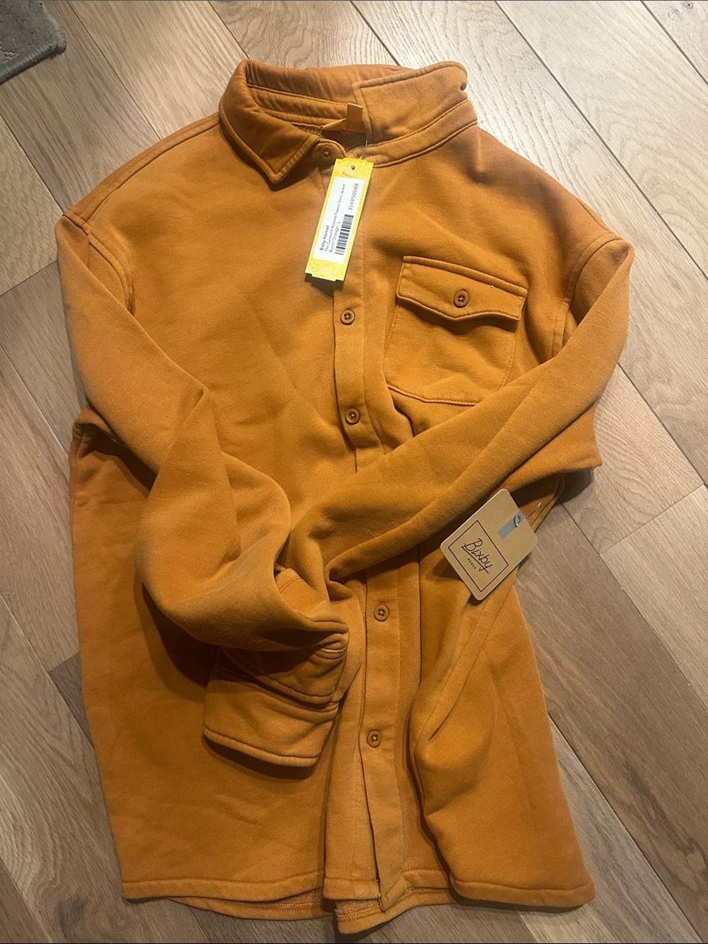 NWT - Kids Button-Down Shirt Jacket in Mustard Yellow